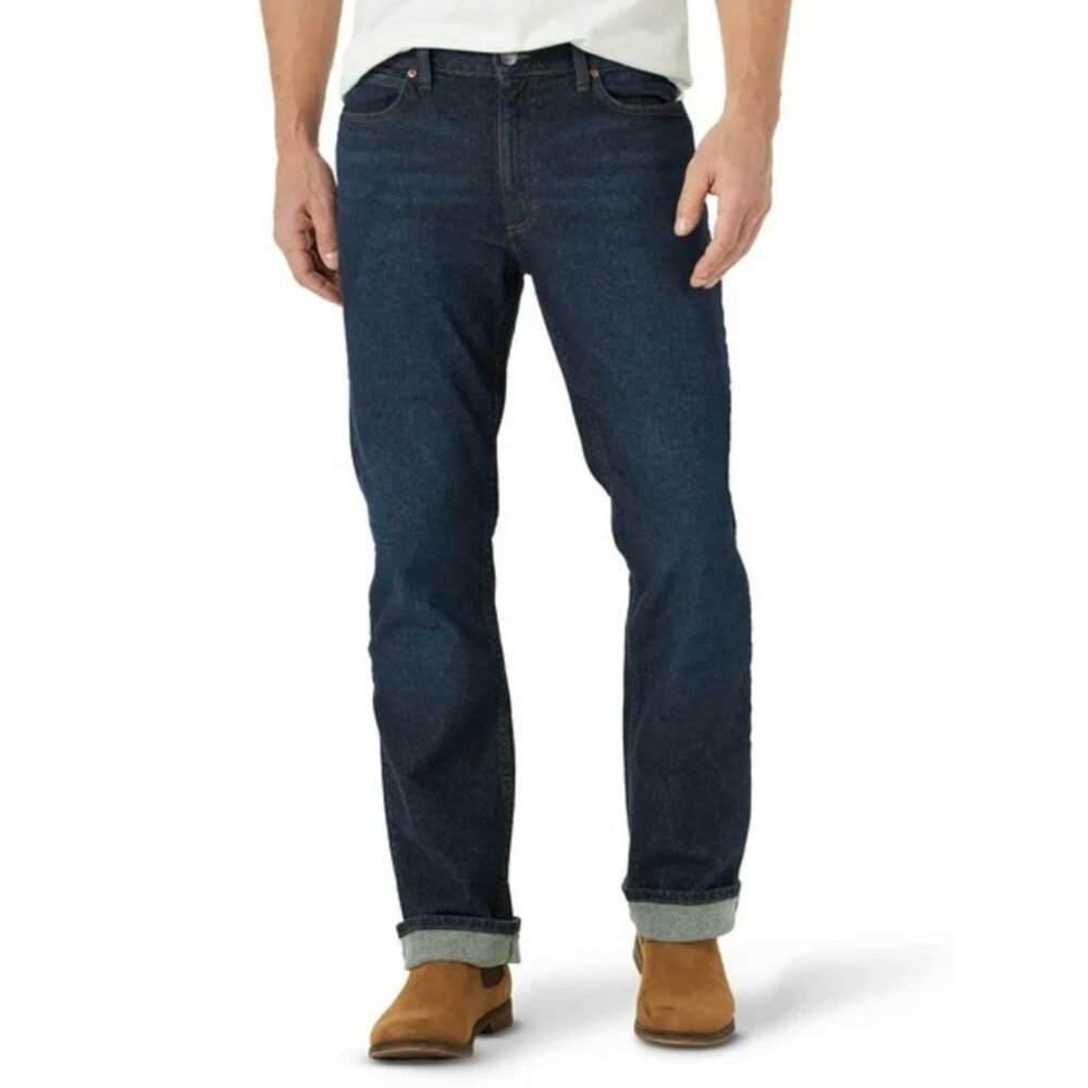 LEE Legendary Denim Regular Bootcut Comfort Stretch Jeans 38 x 34 Dark Wash Dad
